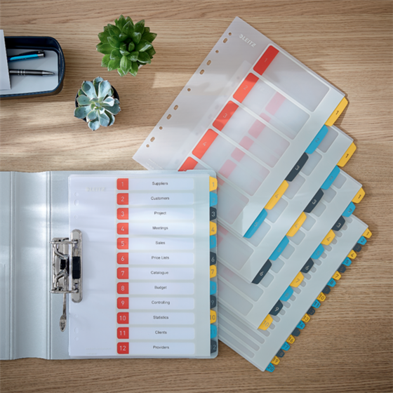Índice Imprimible Leitz Cosy 1-5, PP  A4 Maxi