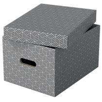 Caja De Almacenamiento Para El Hogar Esselte Mediana, Paquete De 3 Gris