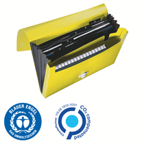 Carpeta Acordeón Leitz Recycle, Co2 Compensado Amarillo A4