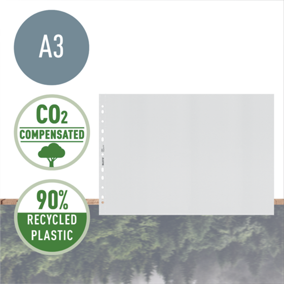 Funda Porta Documentos A3 Leitz Recycle, Co2 Compensado Transparente A3