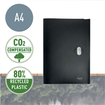 Carpeta De 3 Solapas Leitz Recycle, Co2 Compensado Negro A4