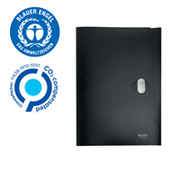 Carpeta De 3 Solapas Leitz Recycle, Co2 Compensado Negro A4
