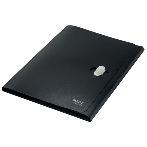 Carpeta De 3 Solapas Leitz Recycle, Co2 Compensado Negro A4