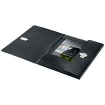 Carpeta De 3 Solapas Leitz Recycle, Co2 Compensado Negro A4