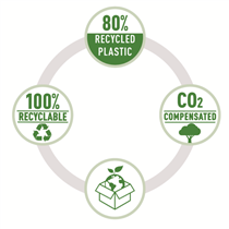 Carpeta De 3 Solapas Leitz Recycle, Co2 Compensado Negro A4
