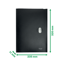 Carpeta De 3 Solapas Leitz Recycle, Co2 Compensado Negro A4