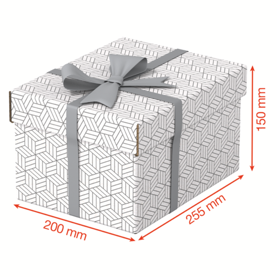 Caja Pequeña De Almacenamiento Y Regalo Esselte Para El Hogar, Paquete De 3 Blanco