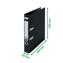 Archivador De Palanca 180° Leitz Recycle, Co2 Compensado Negro