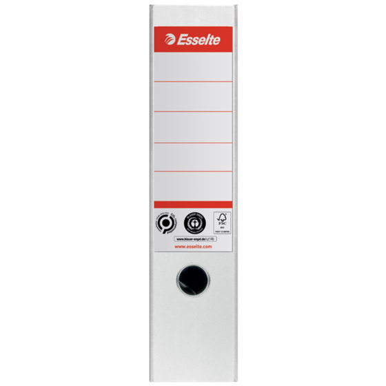 Archivador Esselte No.1, Co2 Compensado, Cartón 100% Reciclado Blanco A4 Lomo: 75 Mm.