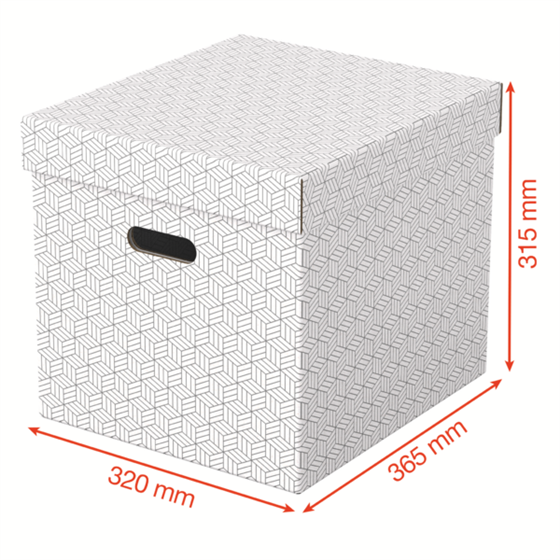 Caja De Almacenamiento Para El Hogar Esselte Cúbica, Paquete De 3 Blanco