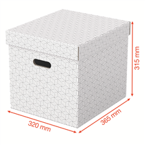 Caja De Almacenamiento Para El Hogar Esselte Cúbica, Paquete De 3 Blanco