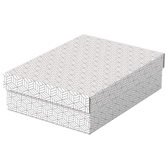 Caja De Almacenamiento Y Regalo Para El Hogar Esselte Mediana, Paquete De 3 Blanco