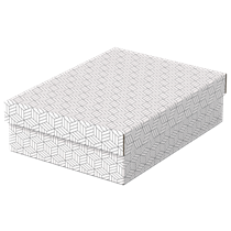 Caja De Almacenamiento Y Regalo Para El Hogar Esselte Mediana, Paquete De 3 Blanco