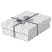 Caja De Almacenamiento Y Regalo Para El Hogar Esselte Mediana, Paquete De 3 Blanco