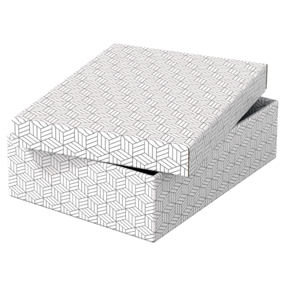 Caja De Almacenamiento Y Regalo Para El Hogar Esselte Mediana, Paquete De 3 Blanco