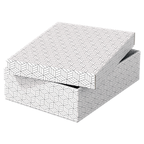 Caja De Almacenamiento Y Regalo Para El Hogar Esselte Mediana, Paquete De 3 Blanco