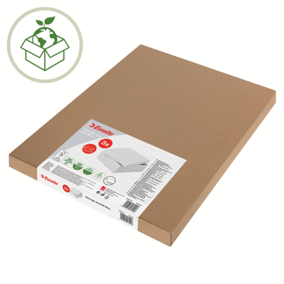 Caja De Almacenamiento Y Regalo Para El Hogar Esselte Mediana, Paquete De 3 Blanco