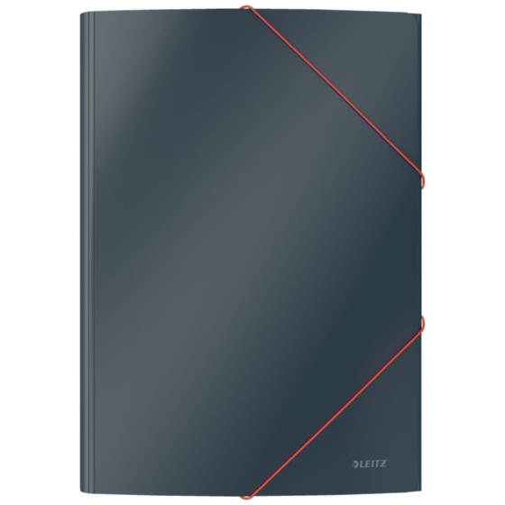 Carpeta 3 Solapas Soft Touch Leitz Cosy De Cartón Gris Terciopelo