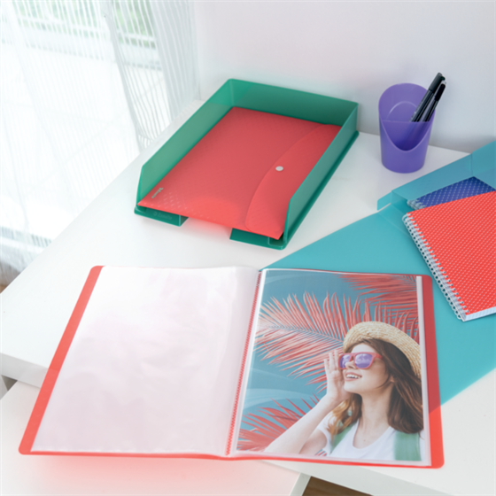 Carpeta Con 80 Fundas Esselte Colour'Breeze Lavanda A4