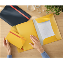 Carpeta De 3 Solapas Con Bolsillo Leitz Cosy Amarillo Cálido