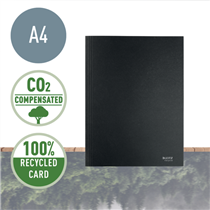 Carpeta De 3 Solapas De Cartón Leitz Recycle, Co2 Compensado Negro