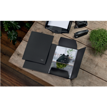 Carpeta De 3 Solapas De Cartón Leitz Recycle, Co2 Compensado Negro