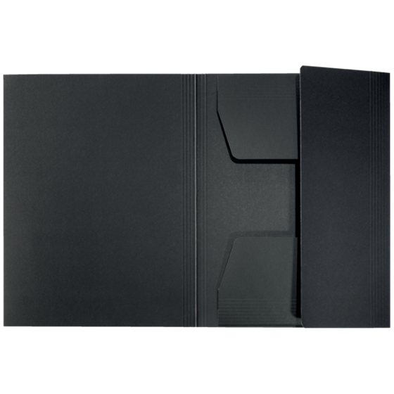 Carpeta De 3 Solapas De Cartón Leitz Recycle, Co2 Compensado Negro