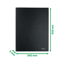Carpeta De 3 Solapas De Cartón Leitz Recycle, Co2 Compensado Negro