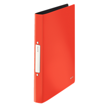 Carpeta De Anillas De PP Solid De Leitz Rojo Claro 2 Anillas Redondas 25 Mm A4