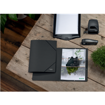 Carpeta De Cartón Con Gomas Leitz Recycle, Co2 Compensado Negro