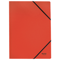Carpeta De Cartón Con Gomas Leitz Recycle, Co2 Compensado Rojo