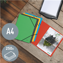 Carpeta De Cartón Con Gomas Leitz Recycle, Co2 Compensado Rojo