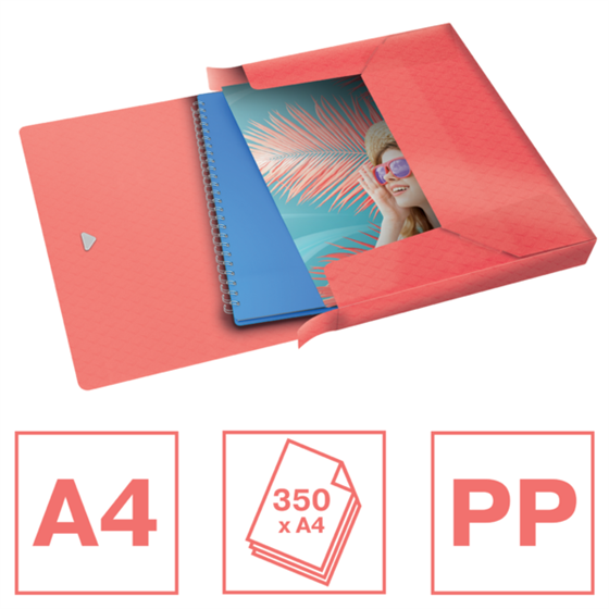 Carpeta De Proyectos Con Capacidad Extra Esselte Colour'Breeze Coral A4