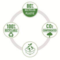 Carpeta De Proyectos Leitz Recycle, Co2 Compensado Negro A4