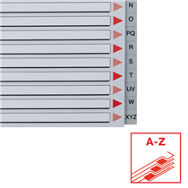 Abecedarios De Plástico Con Carátula Índice Gris A-Z A4
