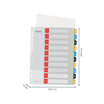 Índice Imprimible Leitz Cosy 1-10, PP  A4 Maxi