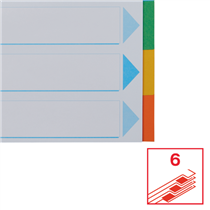 Separadores Cartón Multicolor 6 Pestañas En Blanco A4