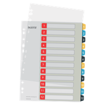 Índice Imprimible Leitz Cosy 1-12, PP  A4 Maxi