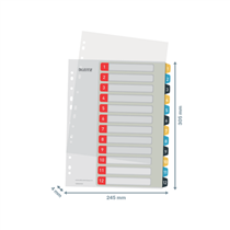 Índice Imprimible Leitz Cosy 1-12, PP  A4 Maxi