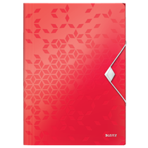 Carpeta De 3 Solapas Wow De Leitz Rojo