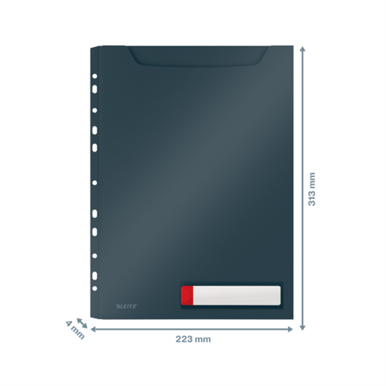 Funda De Privacidad De Alta Capacidad Leitz Cosy Gris Terciopelo A4