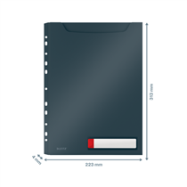 Funda De Privacidad De Alta Capacidad Leitz Cosy Gris Terciopelo A4