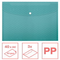 Sobre Para Documentos A4 PP Esselte Colour'Breeze , Paquete De 3 Azul A4