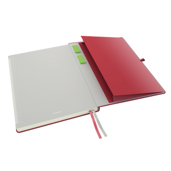 Cuaderno Leitz Complete A4 cuadriculado con tapas rígidas Rojo 80 H. 100 g.