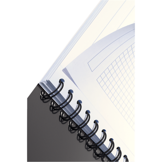 Cuaderno Leitz Office A4 cuadriculado,  encuadernación Wiro con tapas rígidas Verde 90 H. 90 g.