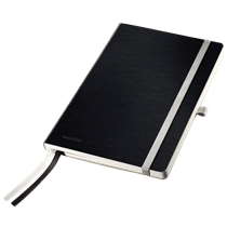 Cuaderno Leitz Style A5 con hojas blancas y tapas flexibles Negro satinado 80 H. 100 g.
