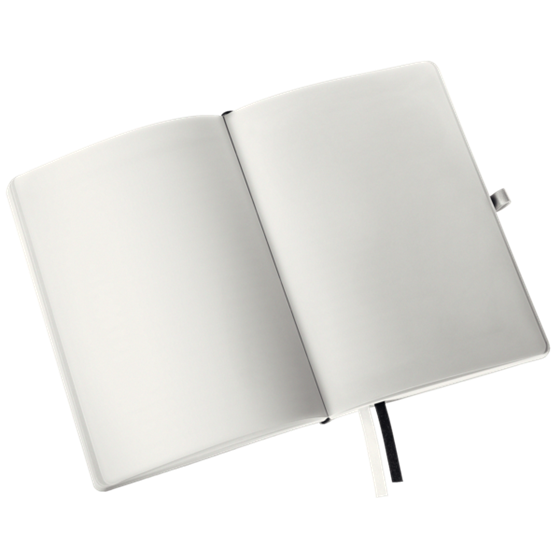 Cuaderno Leitz Style A5 con hojas blancas y tapas flexibles Negro satinado 80 H. 100 g.