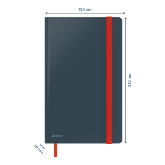 Cuaderno Leitz Cosy Touch cuadriculado con tapa dura A5 80 H. Papel de 100 grs, certificado FSC®.
