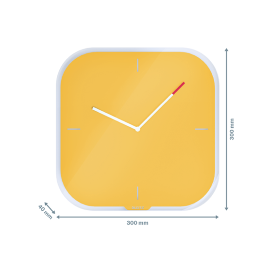 Reloj de pared de cristal silencioso Leitz Cosy 30 x 4 x 30 cm.