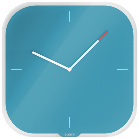 Reloj de pared de cristal silencioso Leitz Cosy 30 x 4 x 30 cm.